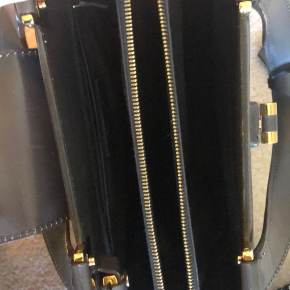 YSL Charcoal Leather Handbag authentic - Picture 6 of 13